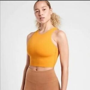 Athleta High Neck Racerback Crop Top